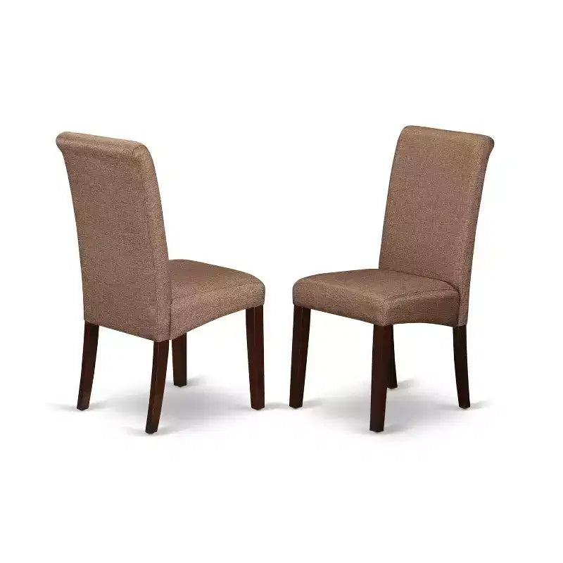 HomeStock Set da pranzo in 5 pezzi con ripiano in legno massello finitura mogano - Posti a sedere per 4 persone