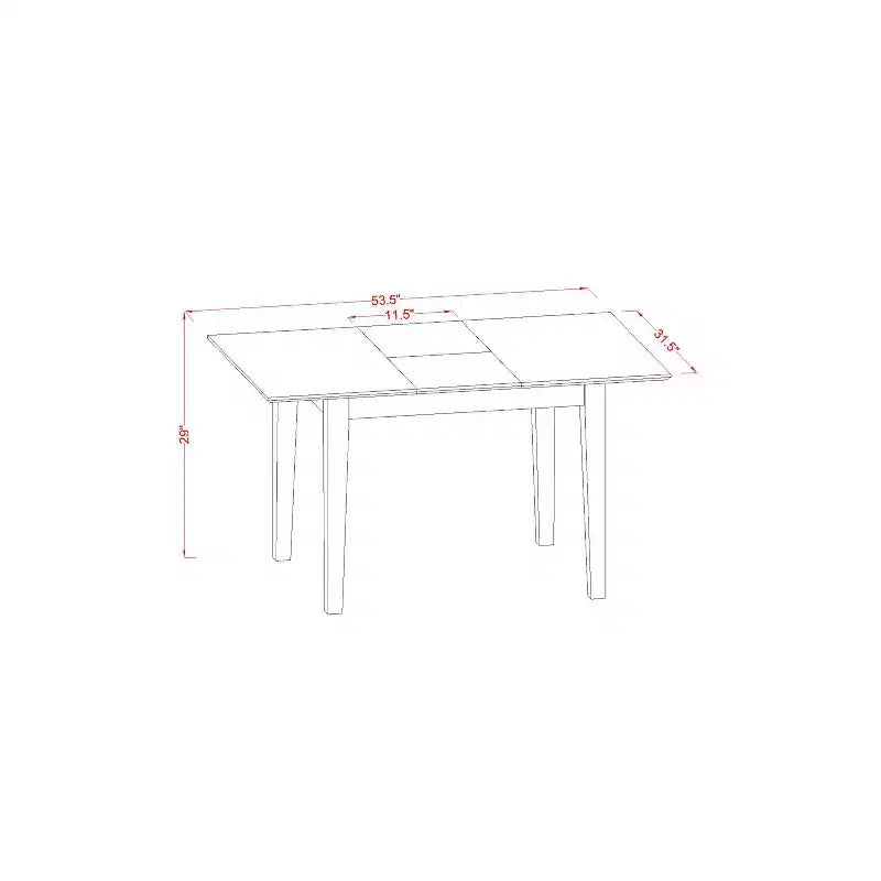 Set da pranzo retrò - Set tavolo e 4 sedie - Arredamento sala da pranzo cucina