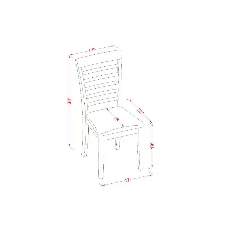 Set da pranzo per 4 persone - Tavolo da cucina piccolo con sedie - Design moderno - Finitura marrone sella