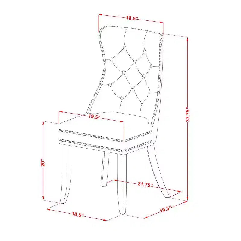 Set da pranzo imbottito da 4 posti, 5 pezzi in legno massello con finitura mogano - piano quadrato