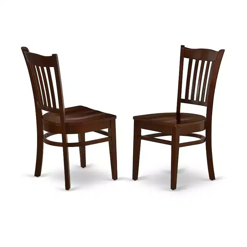Set da pranzo moderno 5 pezzi - Tavolo rettangolare e 4 sedie - Finitura mogano - Design Art Nouveau