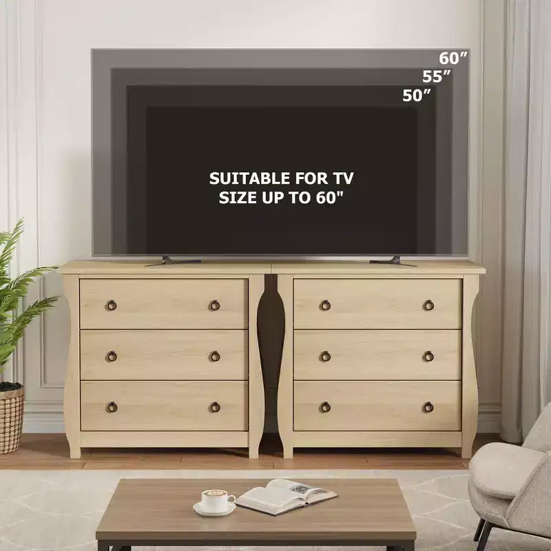 COZONY Cassettiera in Legno a 3 Cassetti con Maniglie in Metallo, Mobile Contenitore Moderno per Camera da Letto, Soggiorno, Ingresso