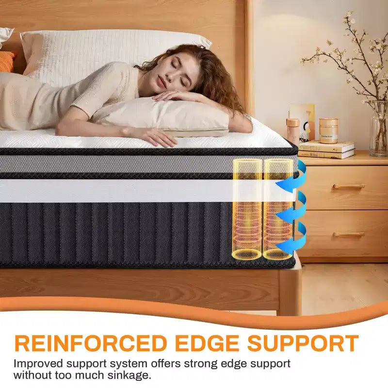 Materasso King Size 14 pollici, Materasso King Size in Memory Foam Rinfrescante in una Scatola, Rigidità Media per Sollievo dalla Pressione e Sonno più Fresco, CertiPUR-US