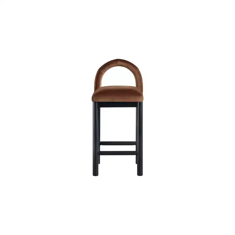 Meridian Furniture, Sgabello da bancone Conrad in velluto