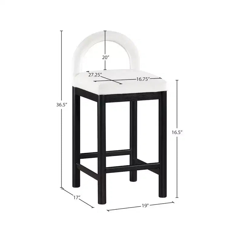 Meridian Furniture, Sgabello da bancone Conrad in velluto