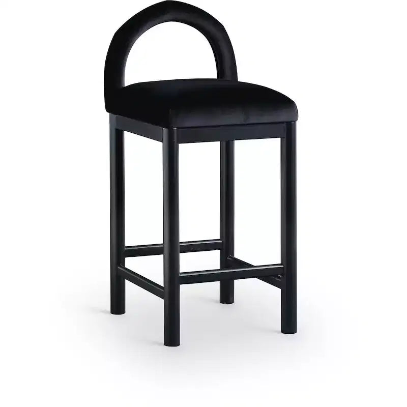Meridian Furniture, Sgabello da bancone Conrad in velluto