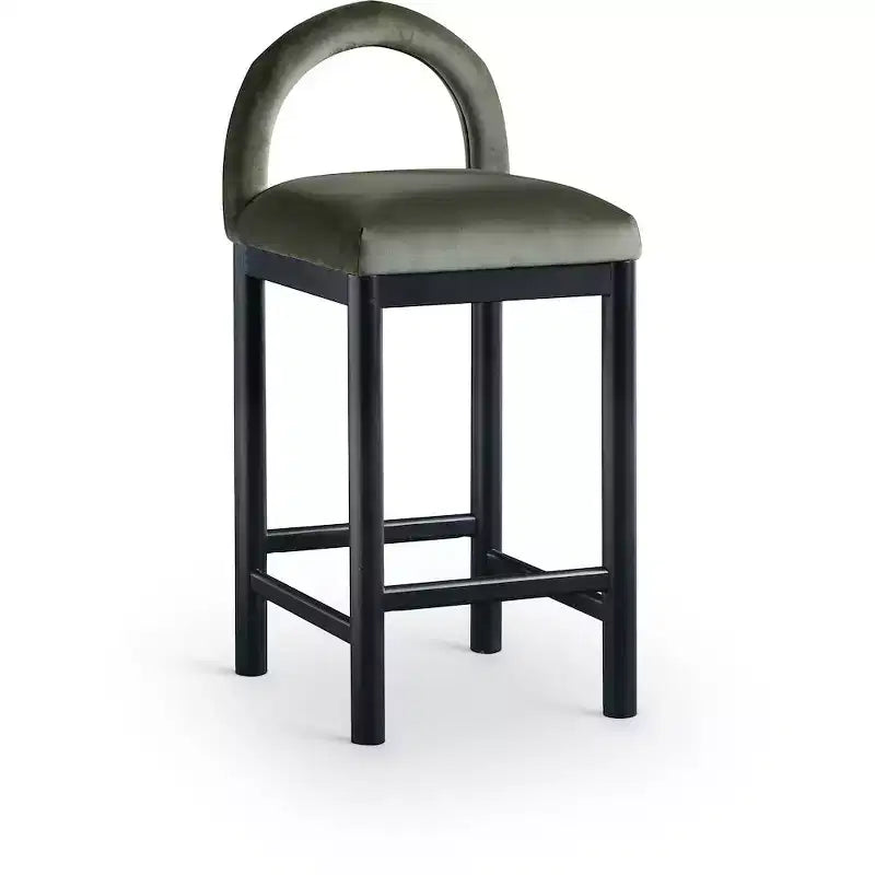 Meridian Furniture, Sgabello da bancone Conrad in velluto