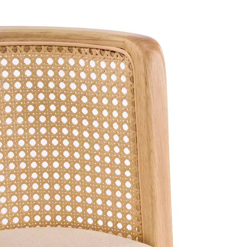 Christopher Knight Home Nilo Moderni Sgabelli da bancone imbottiti in rattan intrecciato e legno di gomma con schienale curvo in rattan (set da 4)