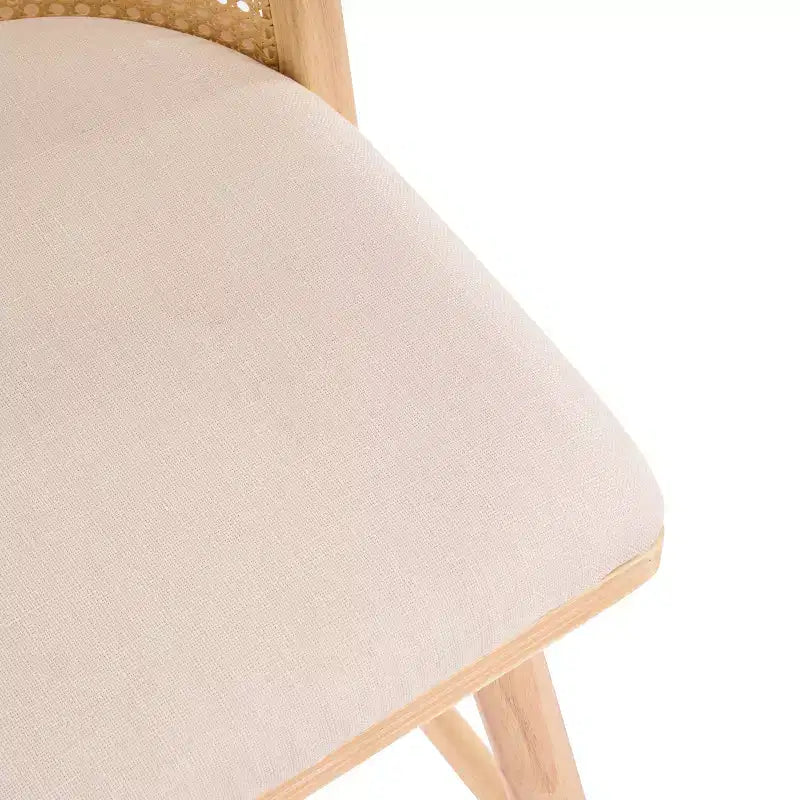 Christopher Knight Home Nilo Moderni Sgabelli da bancone imbottiti in rattan intrecciato e legno di gomma con schienale curvo in rattan (set da 4)