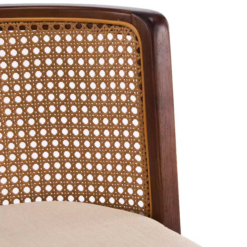 Christopher Knight Home Nilo Moderni Sgabelli da bancone imbottiti in rattan intrecciato e legno di gomma con schienale curvo in rattan (set da 4)