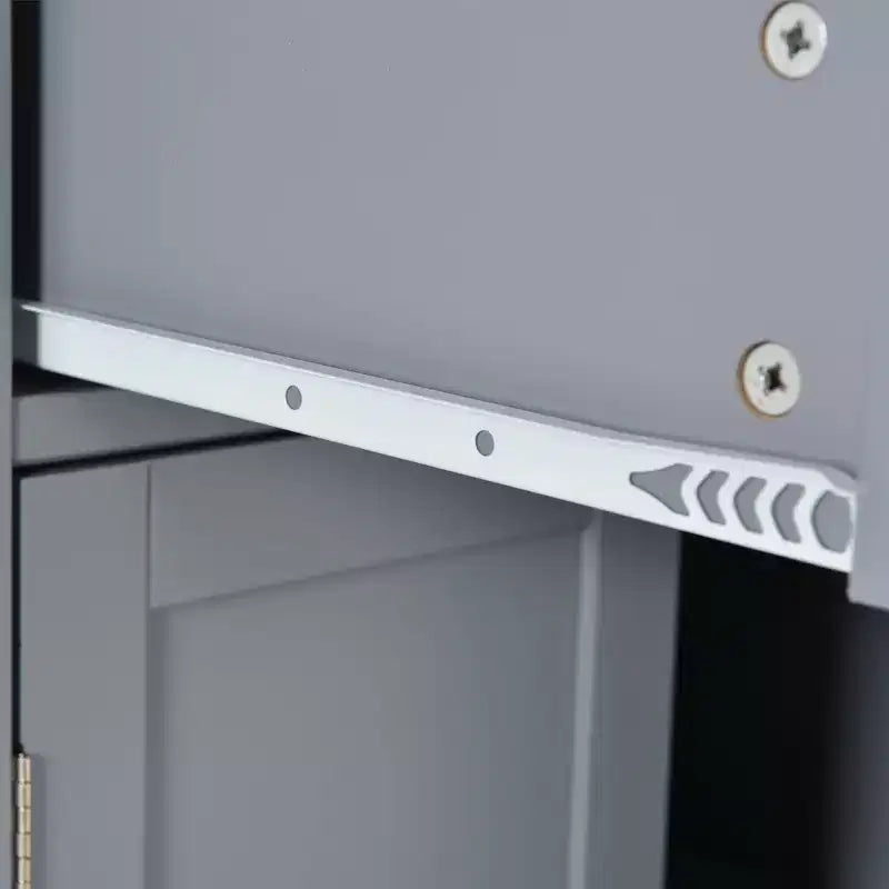 PexFix Carrello da Cucina ad Isola da 137,9 cm con Piano in Legno Massello e Ruote Bloccabili, Mobile a 4 Ante, Due Cassetti, Portaspezie e Portasciugamani, Blu