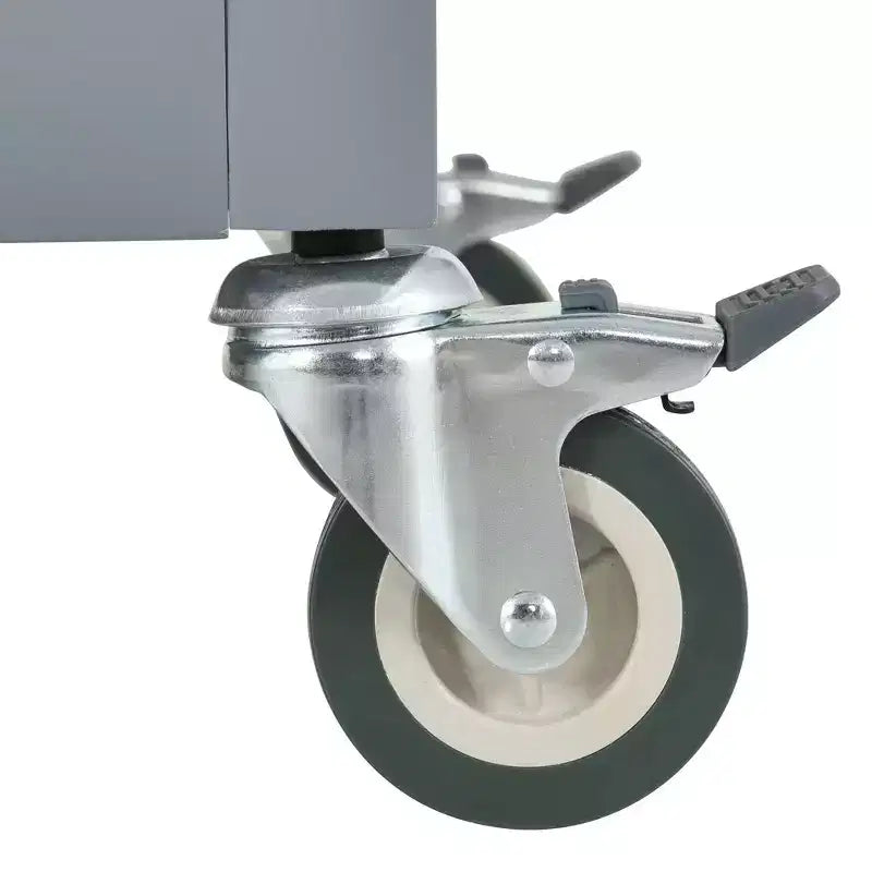 PexFix Carrello da Cucina ad Isola da 137,9 cm con Piano in Legno Massello e Ruote Bloccabili, Mobile a 4 Ante, Due Cassetti, Portaspezie e Portasciugamani, Blu