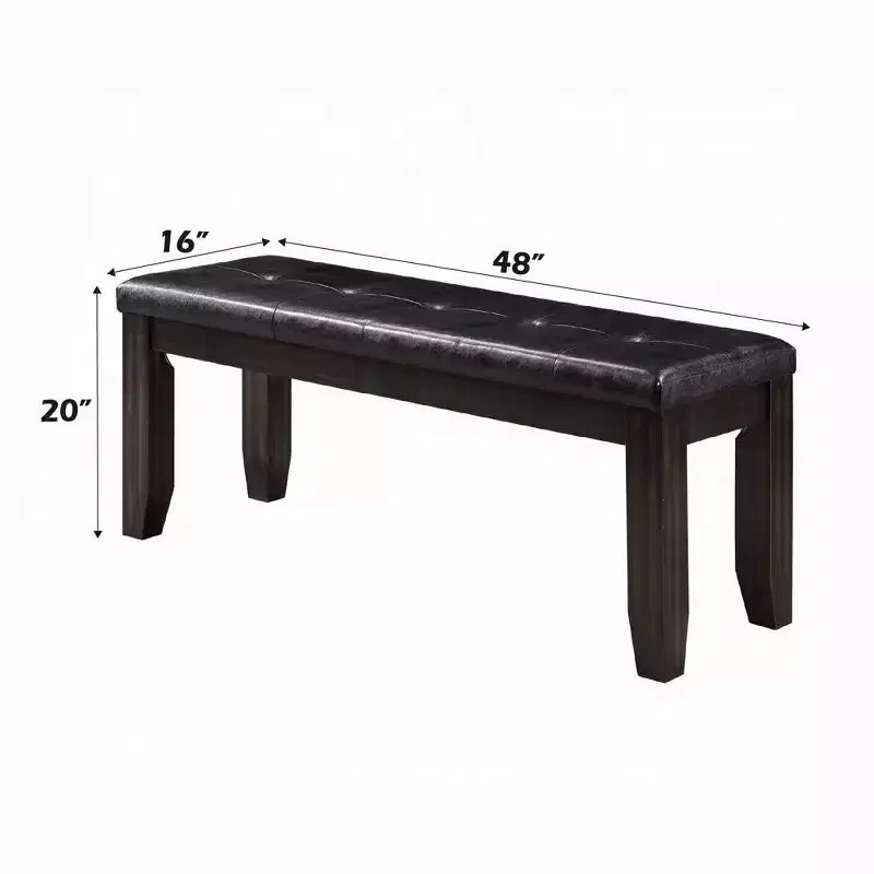 Panca imbottita in legno tufted Royal Hampton con gambe smussate, marrone