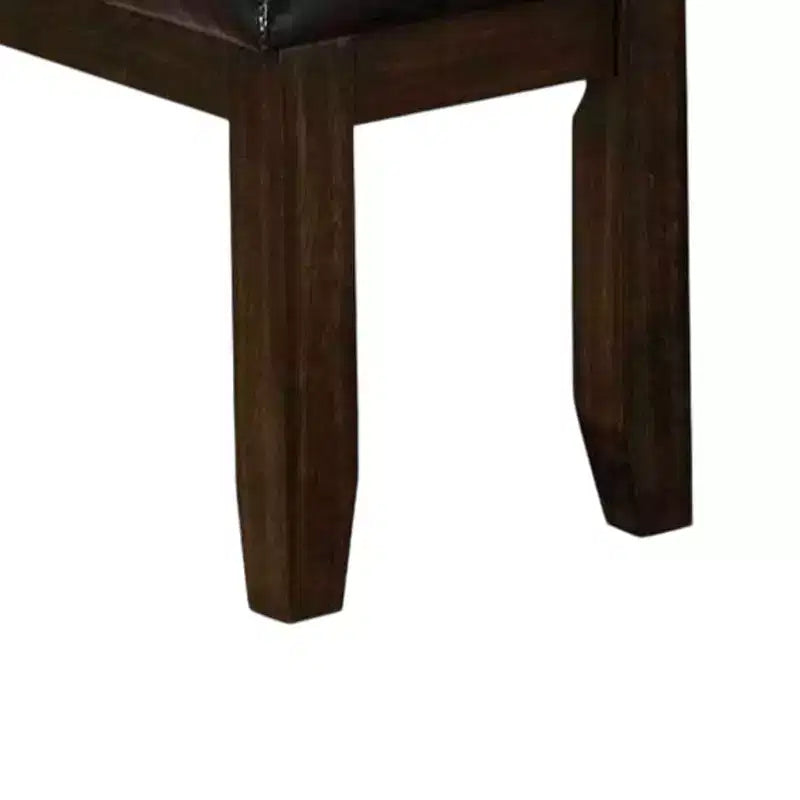 Panca imbottita in legno tufted Royal Hampton con gambe smussate, marrone