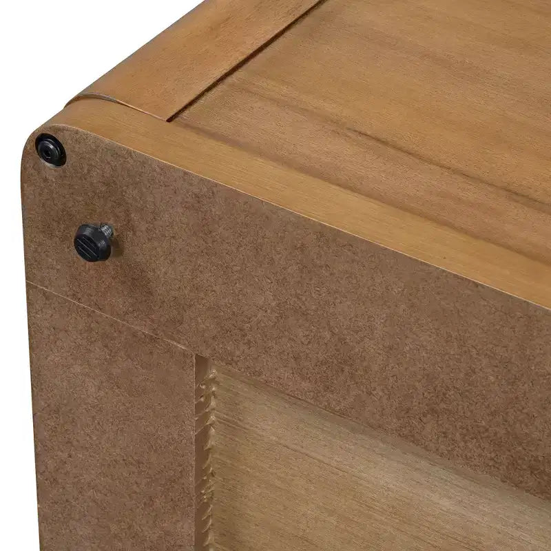 Tavolino da Caffè Quadrato in Legno con Contenitore, Tavolino Centrale a 2 Livelli, Tavolino con Vano Contenitore Semiaperto per Soggiorno