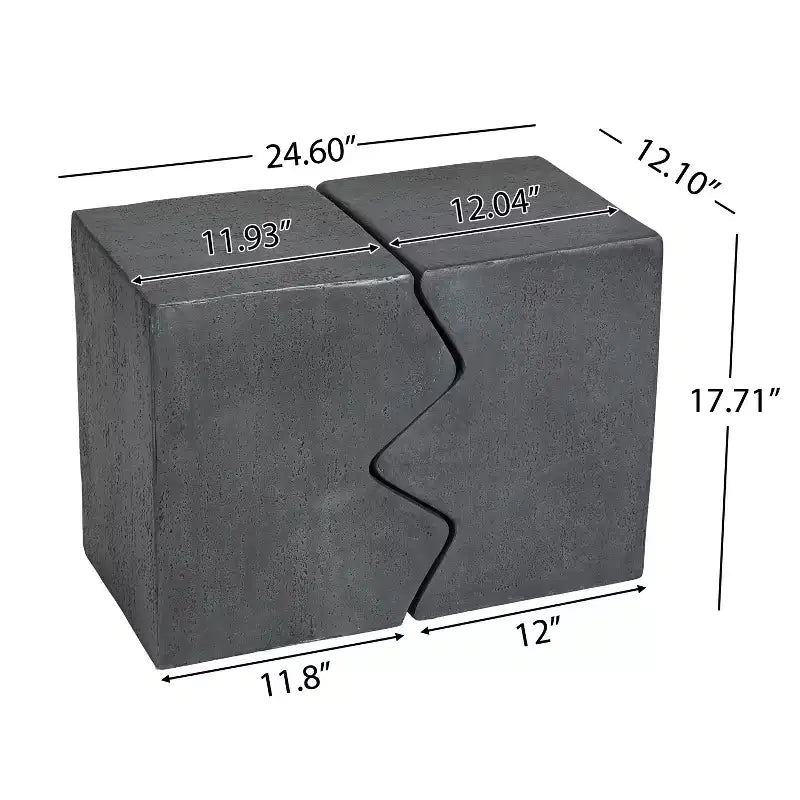 MAYEERTY 1 confezione di tavolini moderni geometrici set da 2, tavolino MGO per interni ed esterni soggiorno, patio