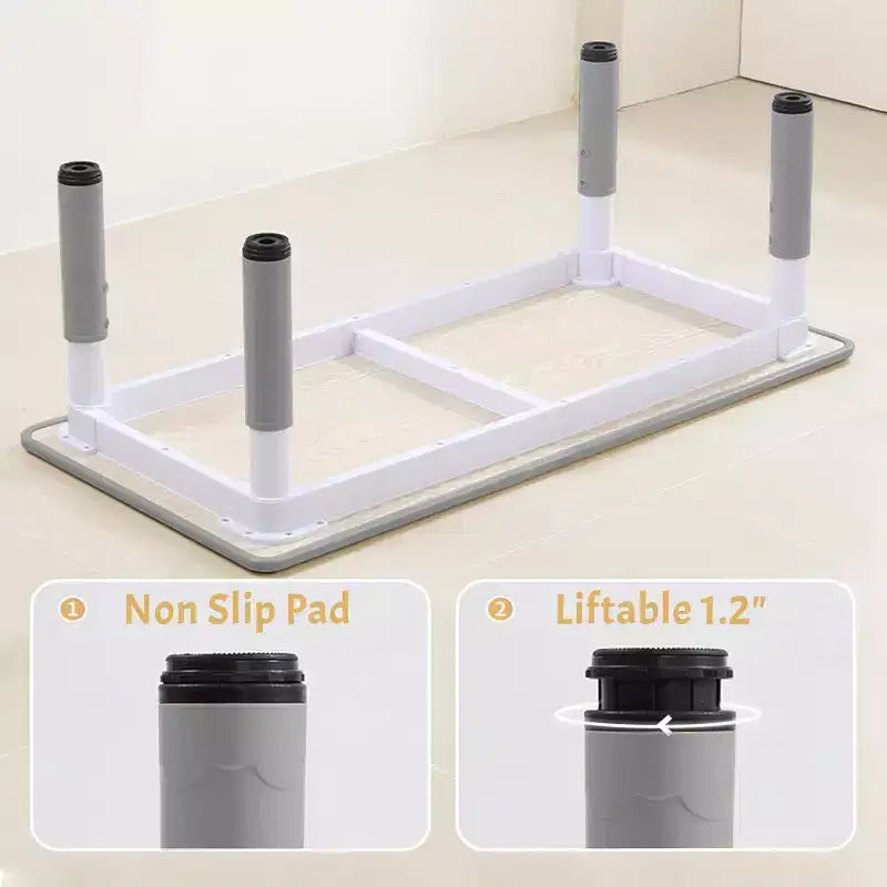 COZONY Set Tavolo e Sedie per Bambini 7 Pezzi, Tavolo Studio per Bambini Regolabile in Altezza con 1 Tavolo e 6 Sedie, Gambe Antiscivolo e Piano con Graffiti per la Casa