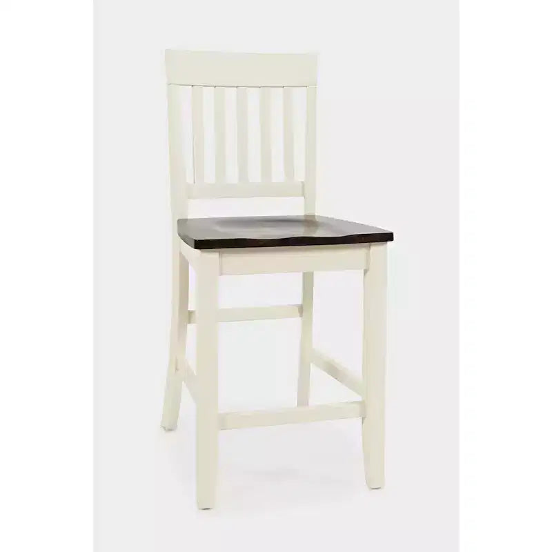 Jofran, sgabello da bancone in legno massello della collezione Decatur Lane Farmhouse (set da 2)