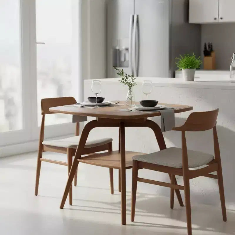 Tavolo da pranzo in legno Homy Casa con ripiano portaoggetti