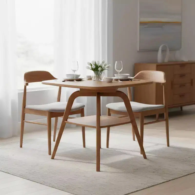 Tavolo da pranzo in legno Homy Casa con ripiano portaoggetti
