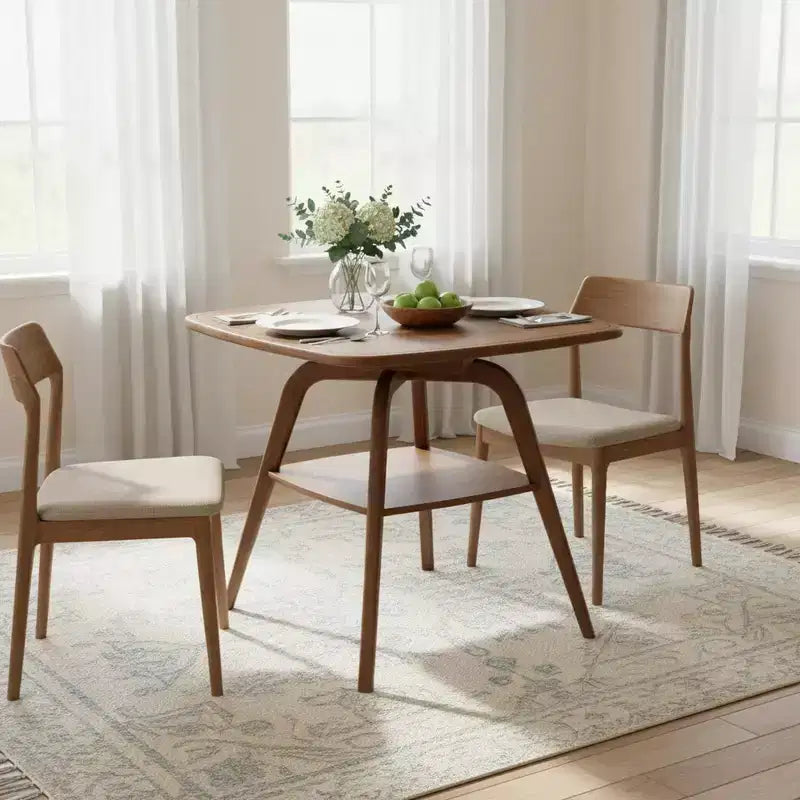Tavolo da pranzo in legno Homy Casa con ripiano portaoggetti