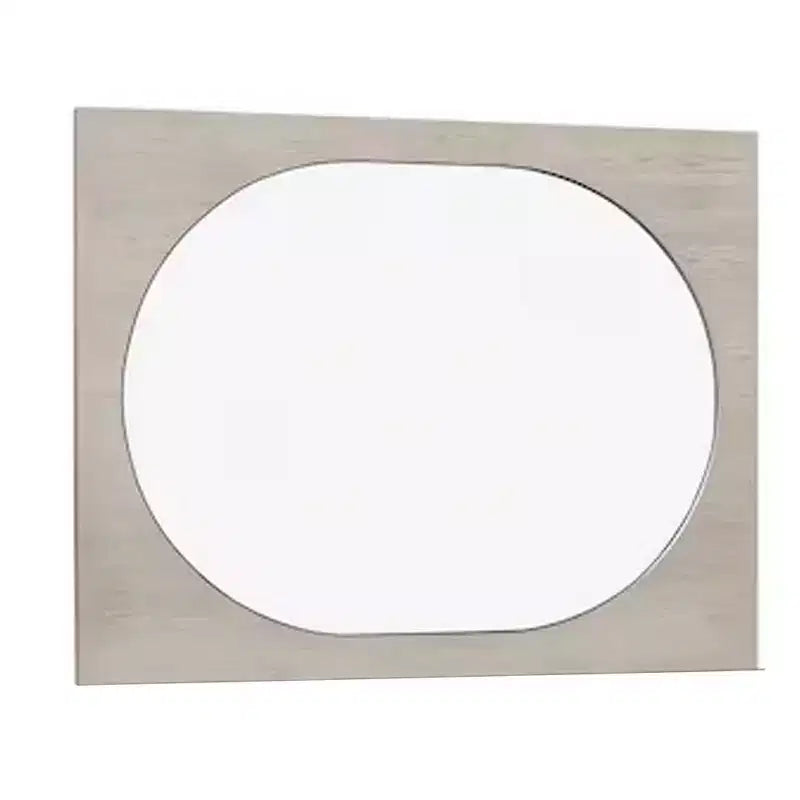 Specchio Royal Hampton, Bordi Smussati Rotondi, Rovere Bianco Massello di Hevea 36x46