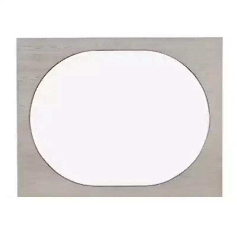 Specchio Royal Hampton, Bordi Smussati Rotondi, Rovere Bianco Massello di Hevea 36x46