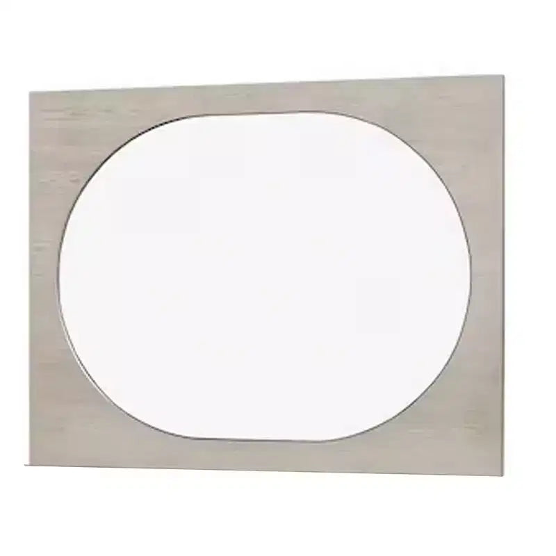 Specchio Royal Hampton, Bordi Smussati Rotondi, Rovere Bianco Massello di Hevea 36x46