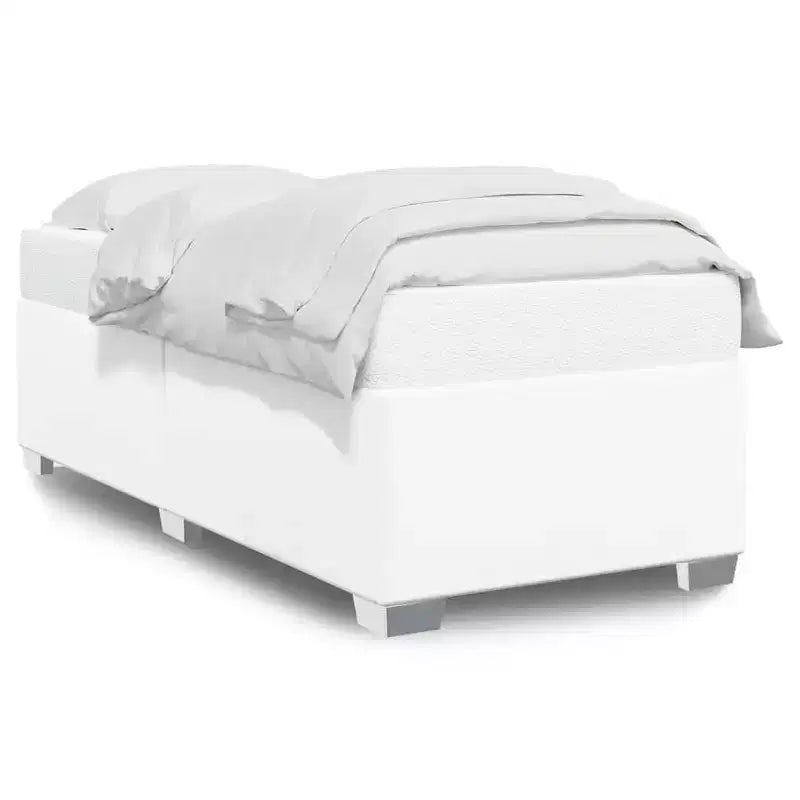 Struttura letto in similpelle bianca, compensato, legno ingegnerizzato Twin XL