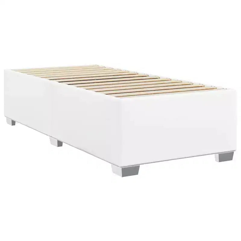 Struttura letto in similpelle bianca, compensato, legno ingegnerizzato Twin XL