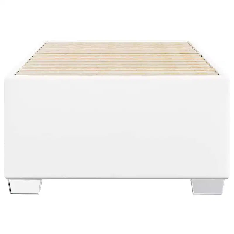 Struttura letto in similpelle bianca, compensato, legno ingegnerizzato Twin XL