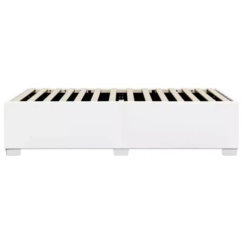 Struttura letto in similpelle bianca, compensato, legno ingegnerizzato Twin XL