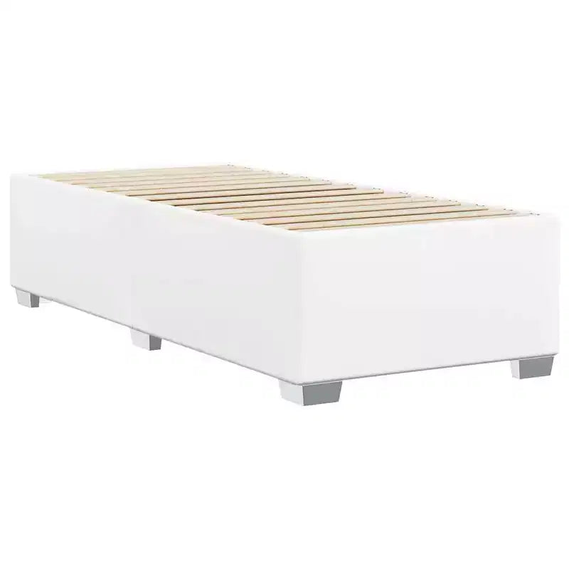 Struttura letto in similpelle bianca, compensato, legno ingegnerizzato Twin XL