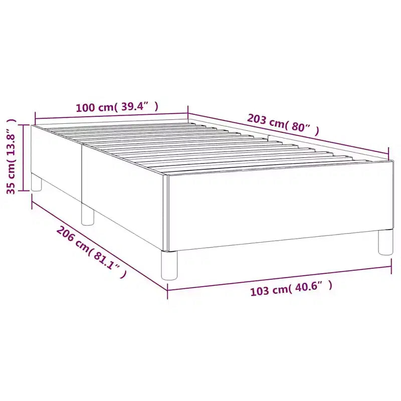 Struttura letto Grigio Scuro Poliestere, Compensato, Legno Ingegnerizzato Twin XL