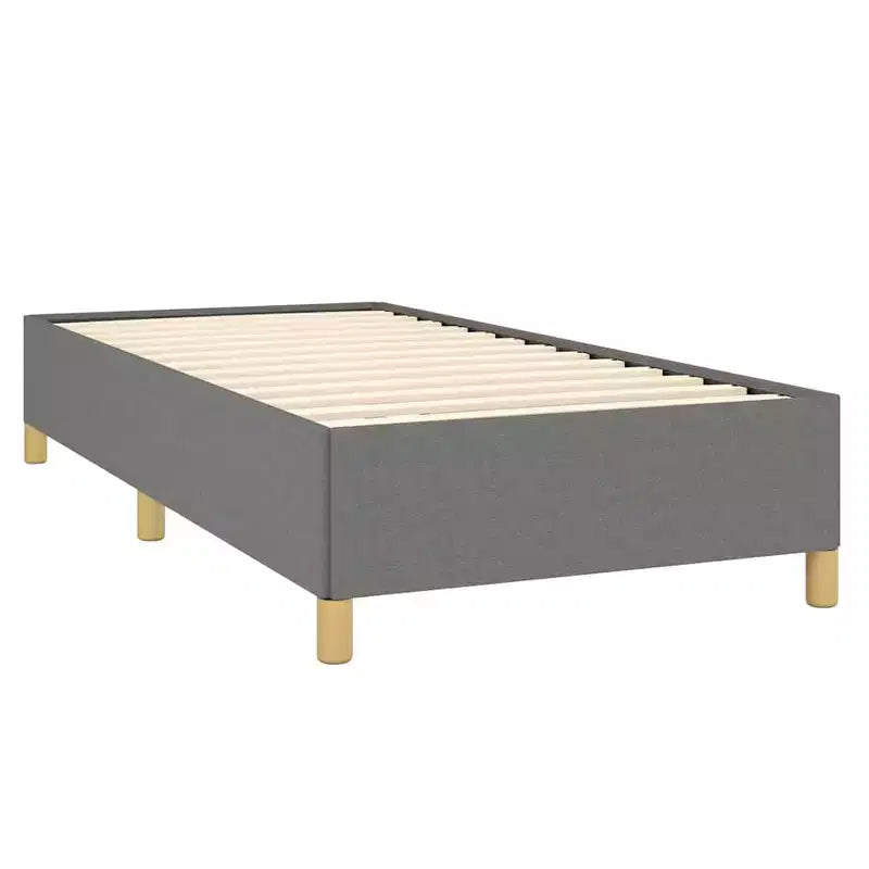 Struttura letto Grigio Scuro Poliestere, Compensato, Legno Ingegnerizzato Twin XL