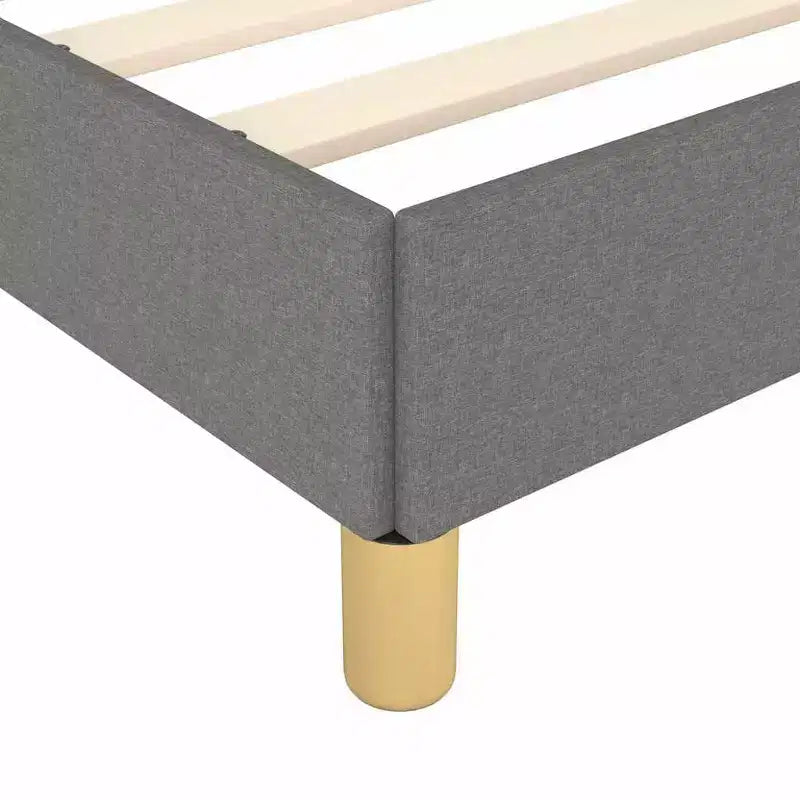 Struttura letto Grigio Scuro Poliestere, Compensato, Legno Ingegnerizzato Twin XL