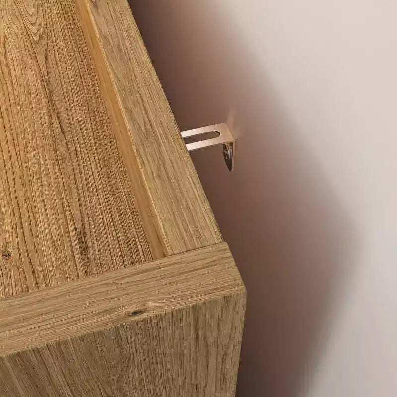 Homy Casa Comodino cassettiera a 4 cassetti in legno, naturale, MDF