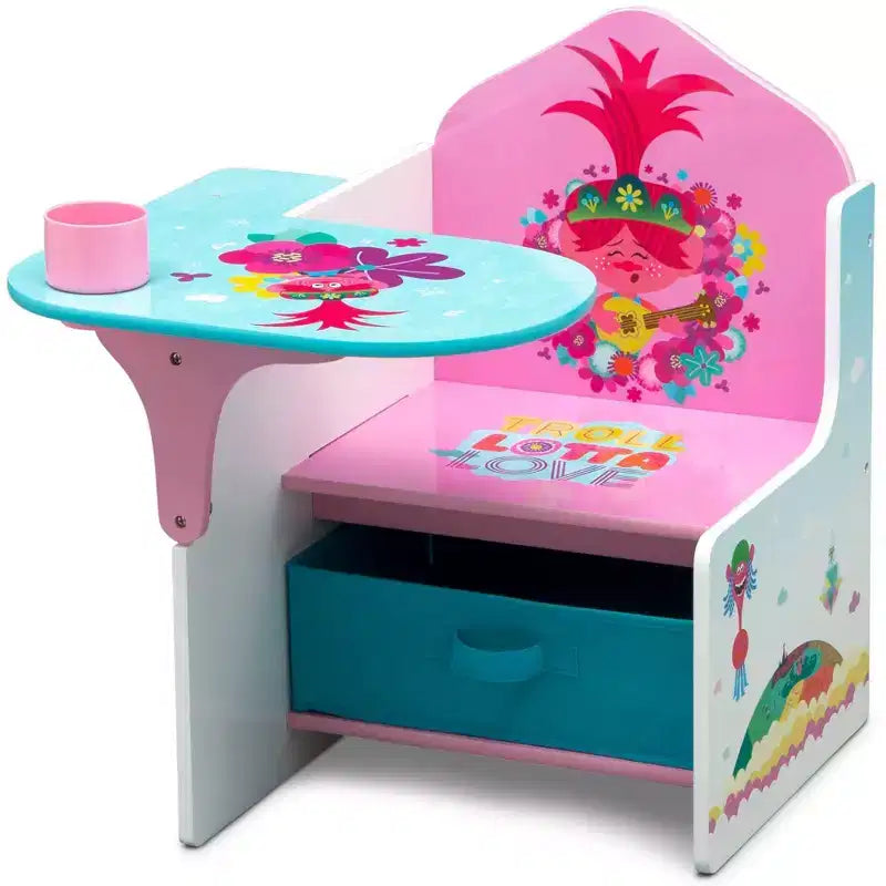 Delta Children Trolls World Tour Sedia Scrivania con Contenitore