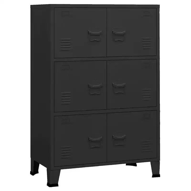 vidaXL Storage Chest White Steel, plastic 29.5x15.7x31.5 in