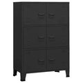 vidaXL Storage Chest White Steel, plastic 29.5x15.7x31.5 in