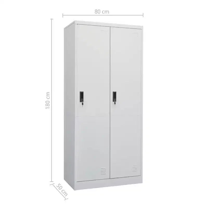 vidaXL Armadio bianco in acciaio Armadio grande rettangolare moderno