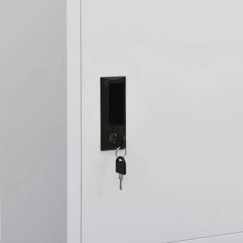 vidaXL Armadio bianco in acciaio Armadio grande rettangolare moderno