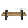 Auberon Coffee Table - COF7015A - Glass/Natural - Safavieh