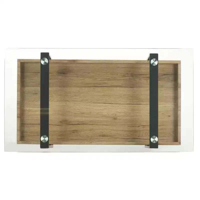 Tavolino Auberon - COF7015A - Vetro/Naturale - Safavieh