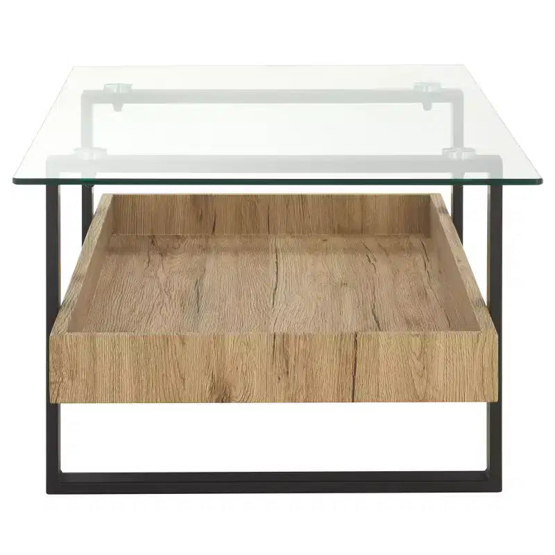 Tavolino Auberon - COF7015A - Vetro/Naturale - Safavieh