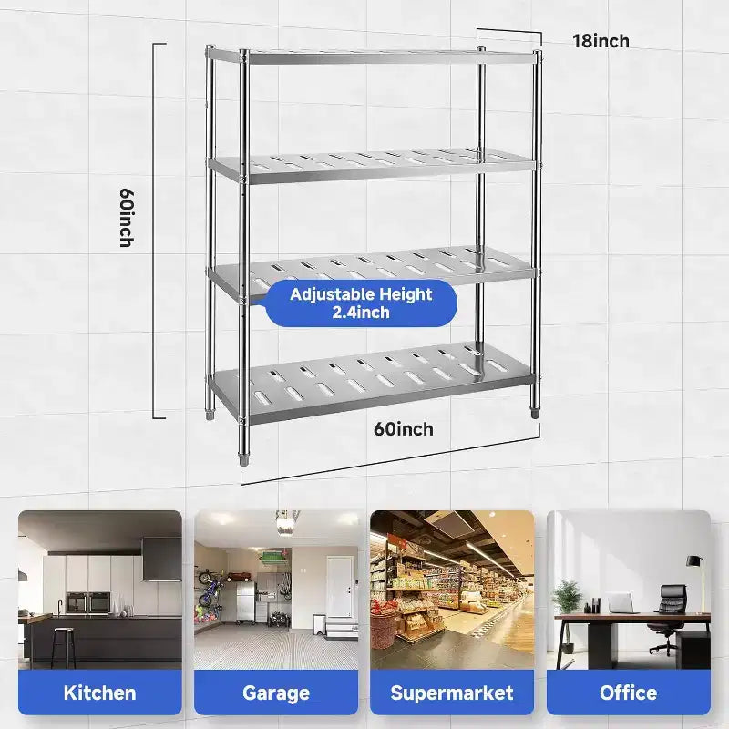 Scaffale COZONY per carichi pesanti, Unità di scaffalatura in metallo ad alta capacità per cucina, garage, ufficio, magazzino