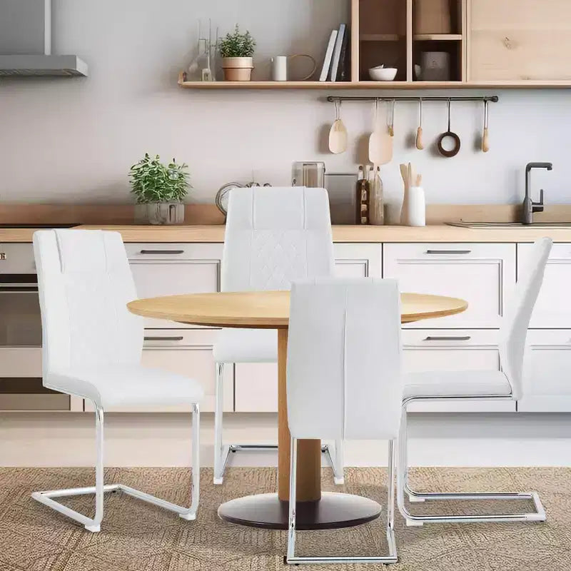 Set di 4 sedie da pranzo, sedia imbottita moderna minimalista con gambe in metallo, ideale per casa, ufficio, cucina o sala da pranzo
