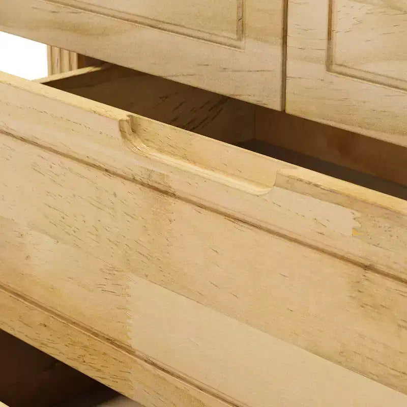Homsee Fasciatoio e Comò in Legno Massello di Pino: Stazione Removibile, Cassetti Contenitori, Essenziale Tutto-in-Uno per la Cameretta dei Bambini