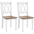 Costway Dining Chairs Set of 2 Wood Farmhouse Dining Room Side Chairs for Home Kitchen