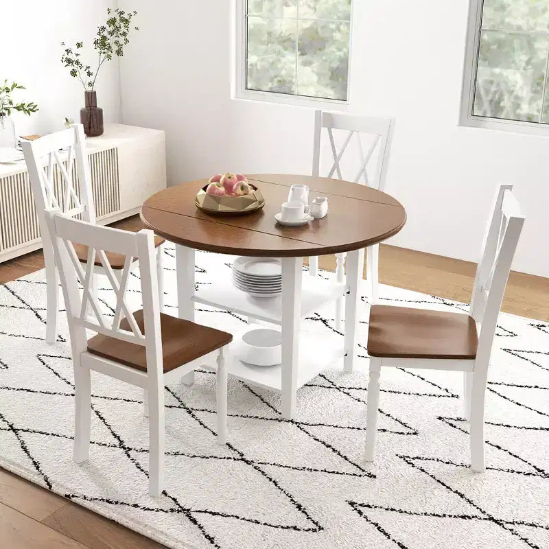 Set di 2 sedie da pranzo Costway in legno stile rustico per sala da pranzo e cucina